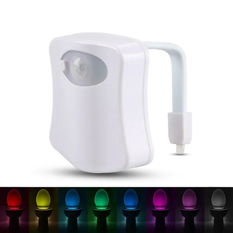 8/16 Colors Toilet Light LED Human Motion Sensor Automatic Light Sense Motion Activated Night Light Bathroom Accessories